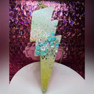 Glitter Lightning Bolt Car Freshie